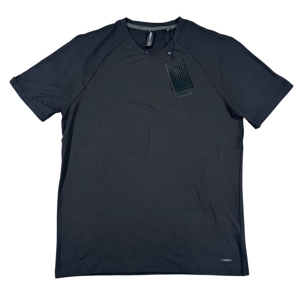 Motion Core Crew Neck Tee Mens Medium Black Onyx AM15KT001 Activewear Shirt